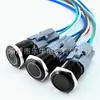 Botão de Metal 16mm Interruptor Metálico Redondo Preto com Luz Interruptor Metálico à Prova d'Água Interruptor de Reset/Auto-Travamento