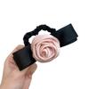 Cetim Preto Rosa rosa grampo de cabelo grampo de cabelo anel de cabelo puro desejo Alto sentido arco mola clipe cocar acessórios para o cabelo para as mulheres