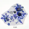 Parche Decorativo Bordado de Encaje Colorido con Perlas y Lentejuelas Parche de Flor Tridimensional Parche Accesorios Decorativos para Vestido Cheongsam