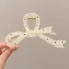 Pinza para el pelo grande de lunares estilo coreano para cabello grueso, pinza de tiburón dulce y elegante para la parte trasera de la cabeza, accesorio para el cabello de alta gama y exquisito