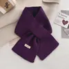 Bufanda de Color Sólido Dopamina para Mujer, Bufanda Cálida de Punto Otoño e Invierno, Estilo Coreano Versátil Moda Fresca Dulce Calentador de Cuello