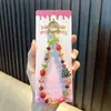 Nova Corrente de Chaveiro para Celular com Contas de Natal Pingente de Papai Noel com Diamantes Corrente para Pendurar em Celular/Bolsa Venda por Atacado
