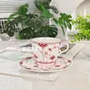 Estilo Europeu Moda de Luxo Leve Série Renda Capim Tang Prato de Jantar Ocidental Porcelana de Osso Requintada Tigela para Macarrão Utensílios de Mesa Prato para Frutas para Uso Comercial e Doméstico