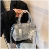 Bolso de Mano Rosa Nuevo de Primavera Transfronterizo Bolso de Hombro Cruzado Estilo Coreano Combinable Bolso Bowling Bolso Pequeño de Moda