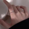 Anillo Trenzado de Diamante Flash Chapado en Plata S925 para Mujer Diseño de Nicho Moda Simple Lujo Accesible Anillo de Ajuste de Boca Viva de Gama Alta