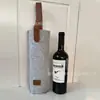 Bolsa de fieltro para vino, Bolsa de regalo de vino tipo cepillo, Bolsa individual portátil, Se puede imprimir con logo