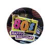 Tema Anos 80 Aniversário Suprimentos Descartáveis para Festa Pratos de Papel Copos de Papel Guardanapos de Papel Caixa Rice Krisper Toalha de Mesa Faca, Garfo e Colher