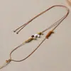 Nuevo Cordón de Collar Original Hecho a Mano con Calabaza de la Suerte, Mariposa y Colgante de Fortuna, Borla para Joyería DIY