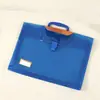 Bolsa de documentos transparente portátil de PP con ranura horizontal, bolsa impermeable para materias de estudiante, bolsa de clasificación, bolsa para libros, maletín