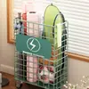 Cesta de Almacenamiento para Esterilla de Yoga, Cesta de Almacenamiento para Raquetas de Bádminton, Rodillo de Espuma para Equipamiento de Fitness, Estante de Almacenamiento para Equipamiento Deportivo