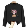 Ropa interior básica forrada de polar para niñas para otoño e invierno 2026, estilo nuevo, camiseta casual de cuello medio-alto, ropa cálida de otoño para niños mayores