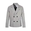 Conjunto de dos piezas de estilo americano de lujo ligero, unisex, con diseño a rayas, blazer y pantalones casuales de corte slim, con un toque único y sofisticado