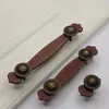Manija de Cuero para Puerta de Gabinete, Minimalista Moderno Nórdico Cajón Armario Maleta Manija, Accesorios de Cuero, Botón, Manija de Cuero