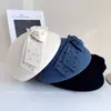 Boina Perforada Estilo Tweed para Mujer Otoño e Invierno Sombrero de Fieltro de Lana Australiana Sombrero de Celebridad Sombrero de Azafata de Moda
