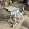 Conjunto de Mesa e Cadeira Dupla para Treinamento e Aulas de Reforço para Alunos do Ensino Médio, Fundamental e Primário, Sala de Aula Escolar, Instituição e Mesa e Cadeira para Estudo Individual