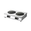 Fogão de Indução Comercial com Múltiplos Queimadores, Fogão Elétrico de Wok de Bancada, Panela Quente Picante, Superfície Côncava, Alta Potência, para Wok de Cafeteria, Equipamento de Catering