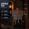 Decoración de calabaza con cabeza de Halloween, fantasma colgante, espantapájaros, accesorios de casa embrujada vintage, adornos de jardín exteriores aterradores, fantasma colgante