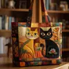 2026 Nueva Serie Transfronteriza de Gatos Estampado Digital Bolso de Hombro Acolchado de Moda