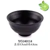 Mesa para Fondue Estilo Japonés Vajilla Creativa de Plástico Plato Negro para Snacks de Salsa de Soja Dim Sum Plato de Melamina Imitación Porcelana Tazón para Salsa Plato de Condimentos