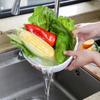 Cesta de Cocina Plato de Frutas para el Hogar Multifuncional Redonda Cesta de Frutas para Fregadero Plástico Doble Capa Cesta para Lavar Verduras Cesta Escurridora