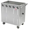 Carrinho Elétrico Aquecedor de Comida Quente, Carrinho de Refeição Comercial, Carrinho Móvel Vaporizador Dim Sum Estilo Hong Kong, Carrinho Aquecedor a Gás