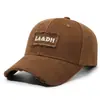 Gorra de Béisbol Retro Europea y Americana Desgastada con Bordado de Letras para Hombres y Mujeres, Sombrero de Sol Versátil Casual para Exteriores