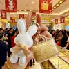 Colgante para Teléfono Bolsa Dorada, Oro Puro 999, Llavero Creativo con Colgante de Conejo y Diseño de Sapo Dorado
