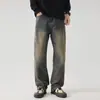 Moda Masculina Fengshe / Nova Coleção Outono-Inverno 2026 Jeans Americano Solto de Perna Larga Calças Longas Versáteis Masculinas
