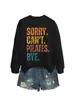 Lo siento no puedo pilates adiós Amazon eBay estación independiente moda casual sudadera de otoño invierno para mujer