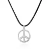 Collar Colgante Logo de Paz Multicolor Collar Hippie Arcoíris Accesorios de Ropa de los 60s 70s Cadena