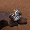 Anillo de plata tailandesa retro con apertura de plumas para hombre, joyería de plata esterlina S925 al por mayor de fábrica