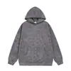 Sudadera Casual Nueva de Otoño 2026 para Hombre 360g Peso Pesado Tie-Dye Holgada con Capucha de Gamuza para Hombre