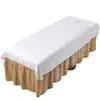 Cama de belleza cama para salón de belleza blanca con agujero pieza de algodón de seda antiarrugas masaje push-pull para cuerpo secado rápido