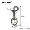 Gancho de buceo con anillo ovalado de acero inoxidable 316 de Zhibo metal RICHWITS, gancho de cabeza simple con resorte giratorio