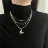 Colar Flor de Fada Super Luxo Leve Design de Nicho Pingente de Pérola Gargantilha Corrente de Pescoço Elegante Longa Corrente para Clavícula para Mulheres