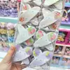 Lindo pasador BB de tela floral pequeña de fruta de azúcar de color caramelo para niños, pinza para el flequillo de niña dulce