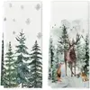 Toalla con Estampado de Árbol de Navidad de Venta Caliente Transfronteriza Toalla de Cocina Amazon Estampado Navideño