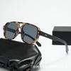 Gafas de sol de moda cuadradas nuevas europeas y americanas de doble varilla para hombre, retro casuales transfronterizas para conducir, gafas de sol de moda para negocios