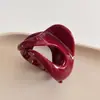 Presilha Garra de Abóbora Ancora Minimalista Estilo Francês, Grampo Elegante para Prender Rabo de Cavalo Alto, Presilha Tubarão de Tamanho Médio para Coques na Parte de Trás da Cabeça