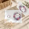 Sobre de papel kraft vintage C6 en blanco de bajo precio promocional, tarjeta de felicitación floral simple, invitación, set de Navidad