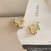 S925 Agulha de Prata Europeu e Americano Irregular Metálico Ear Studs Hip-Hop Brincos Modernos Simples Nicho Novos Brincos 6418