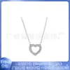 Colar Panjiadora Cobre Branco Banhado a Prata 925 Fio de Amor Cordão Oco Cabide Personalizado Corrente para Clavícula Corrente Básica Versátil para Mulheres