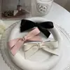 Pinza de cocodrilo con lazo de cuero de macarrón de color dulce, pinza lateral brillante estilo ins, pinza para flequillo para mujer