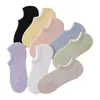 Calcetines Invisibles de Algodón Puro para Hombre y Mujer, Color Sólido, Malla Fina, Transpirables, Suela de Silicona Antideslizante, Calcetines Invisibles Hechos de Algodón de Xinjiang