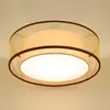 Novo Lustre Estilo Chinês Moderno Simples Redondo Tecido LED Sala de Estar Quarto Lâmpadas Sala de Chá Estudo Restaurante Pequeno Lustre