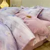 2026 Nuevo Juego de Cama de Cuatro Piezas 100% Algodón Cepillado con Impresión Digital Juego de Cama Clase A Estilo Otoño/Invierno