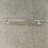 Estante de Exhibición de Pared para Tienda de Ropa Acero Inoxidable Acabado Cepillado Colgante Vertical Set de Ropa Infantil Montado en Pared Barra de Titanio Perchero de Ropa Barra Horizontal