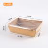 Caja desechable de papel Kraft para ensalada de frutas Caja de papel Kraft para almuerzo Caja para ensalada engrosada Caja de embalaje Caja de embalaje para alimentos