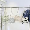 Bolsa de ombro estilo ocidental floral de palha da moda, nova bolsa casual simples para primavera, bolsa tote versátil, bolsa de viagem moderna para mulheres