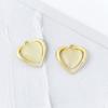 Diy Creativo ins Material Chapado en Oro Perla Ópalo Corazón de Amor Corazón de Durazno Gota de Agua Collar Aretes Aleación Accesorios